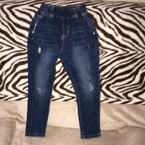 Distressed jeans Fashion Kids 120cm 4 pockets stretchy waist ππ - Picture 1 of 3
